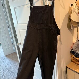 Black Denim Overalls